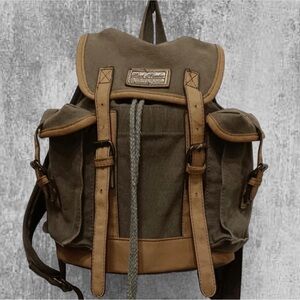 VINTAGE JAPANESE MADE, AMERICAN STYLE MILITARY CANVAS BACKPACK
